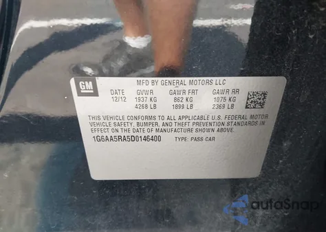 2013 Cadillac Ats Standard from USA, damaged, VIN 1G6AA5RA5D0146400